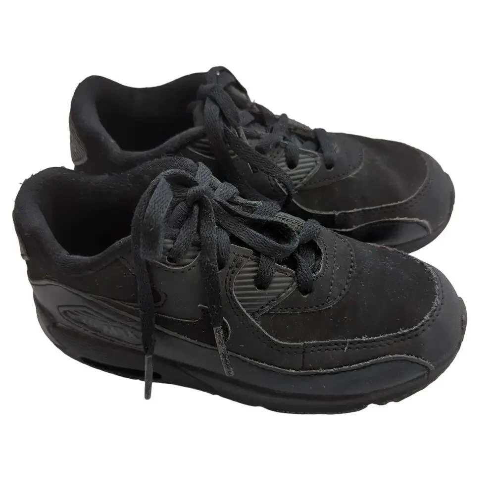 Nike Air Max 90 Baby Toddler Sz 10C Athletic Shoes Black Basketball Sneaker Mid‎